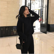 Load image into Gallery viewer, Cashmere Knitted Women's Sweater Pants Suit Autumn Ankle-length Sports Suits Female 2019 Fashion Batwing Sleeve 2 Piece Sets