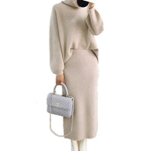 Load image into Gallery viewer, Autumn Winter Cashmere Sweater For Women Outfits Korean Version Of The Loose Sweater Women's Knitted Two-piece Set Skirt Suits